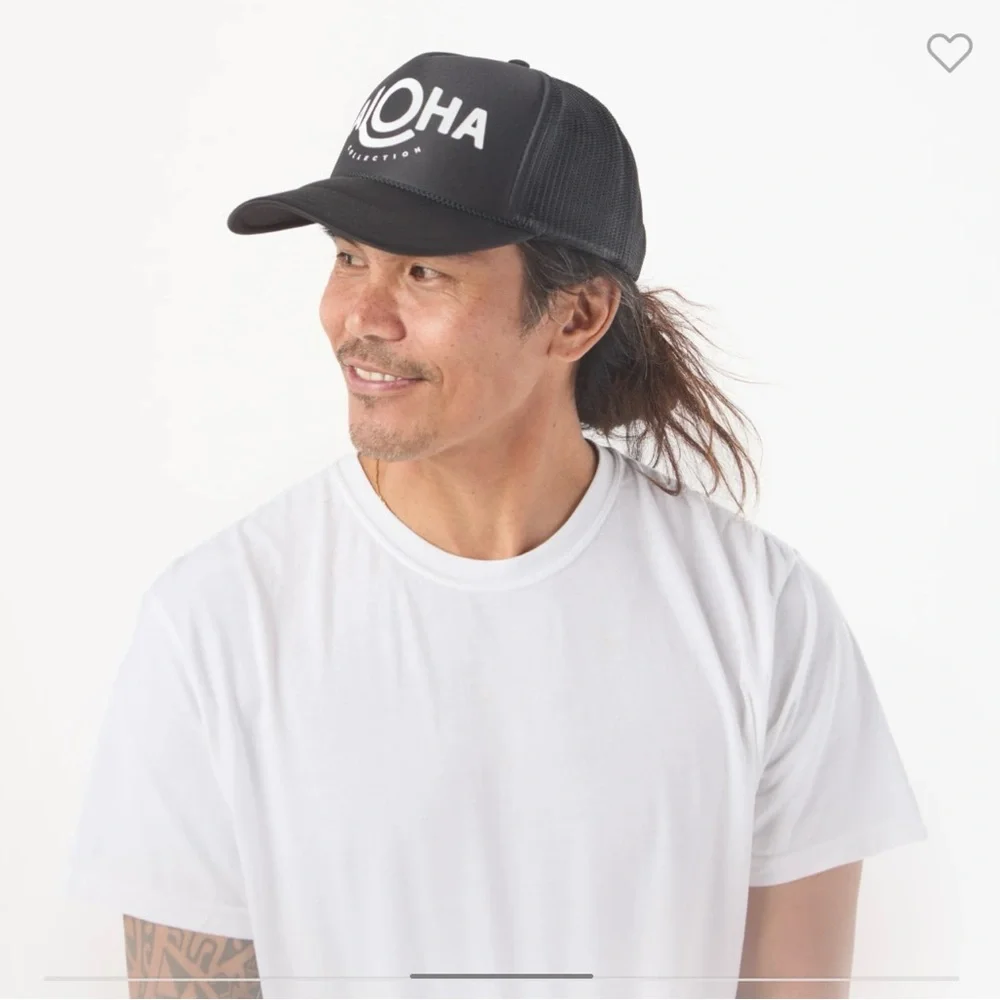 ALOHA Collection Black Logo Trucker Hat - Picture 3 of 5